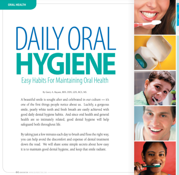 Daily Oral Hygiene Article at Meadville Pennsylvania