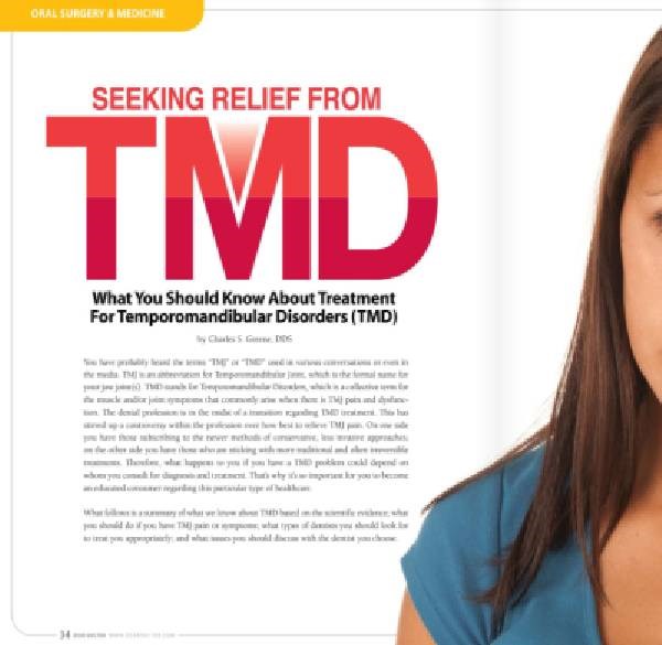 Relief From TMD Magazine at Dr Shok Office Meadville Pennsylvania