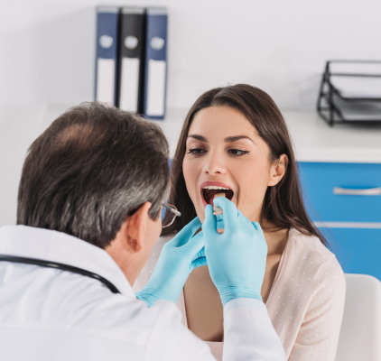 Doctor Examining A Female Patient's at Meadville Pennsylvania